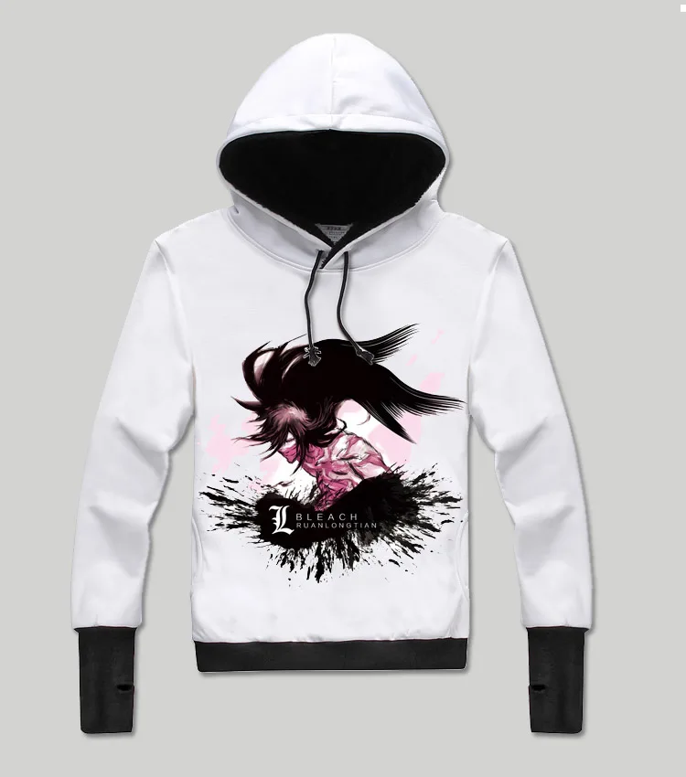 2019 зимние мужские толстовки отбеливатель пуловер аниме Kurosaki Ichigo в стиле хип-хоп