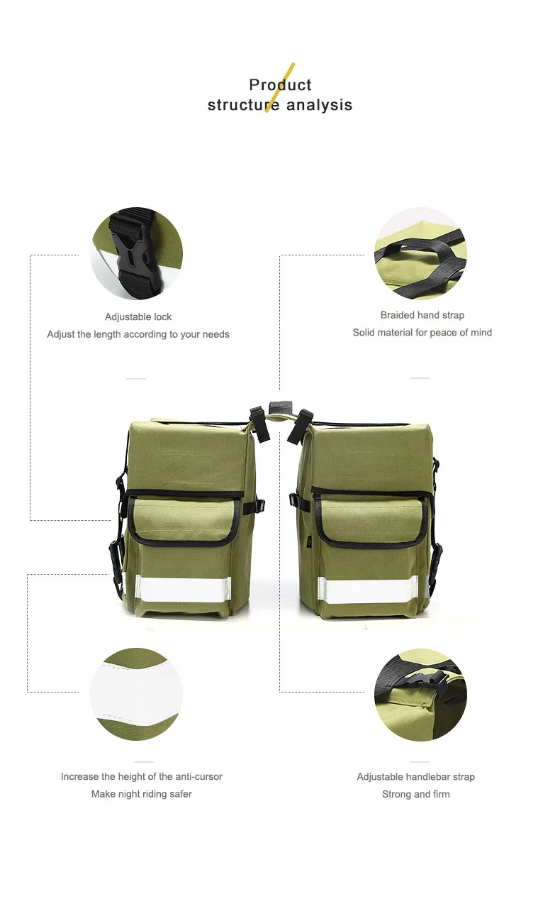 Mountain bike rear luggage rack travel bag Cycling equipment, shoulder bag, long-distance 56L waterproof bag