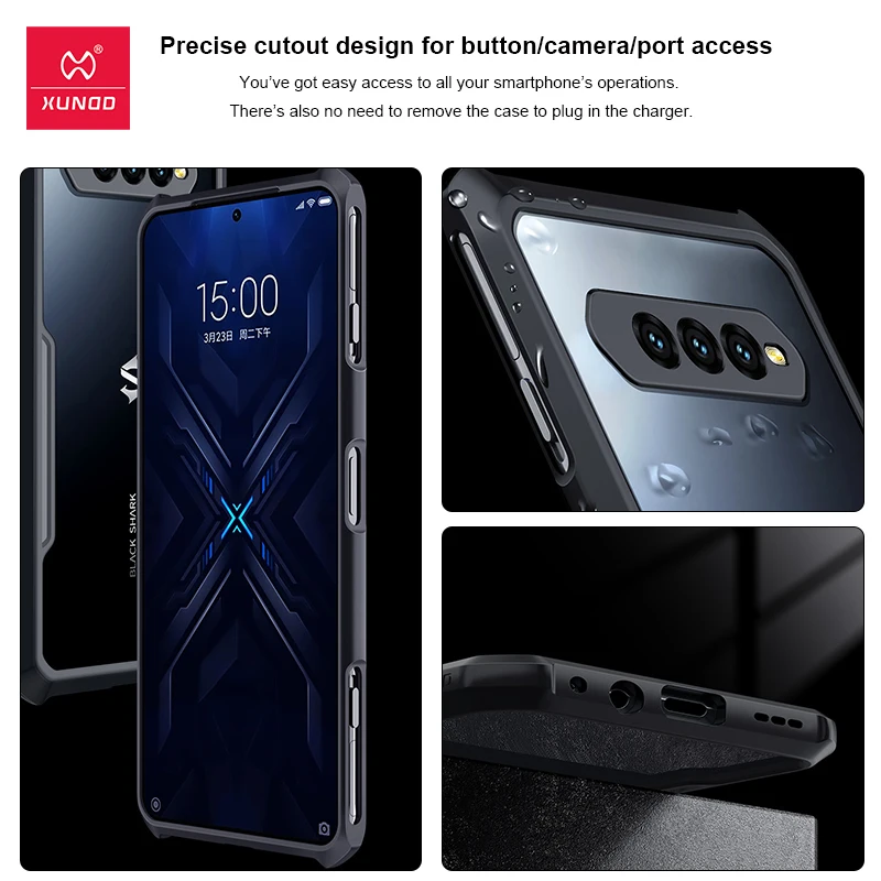 Xundd Case For Black Shark 4 Case Shockproof Protective Clear Bumper Phone Cover For Black Shark 4 4S Pro Case Funda Coque Caso