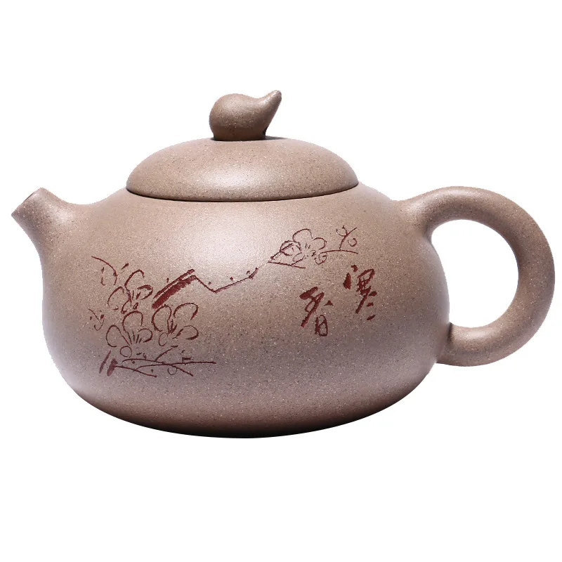 

Hand painted Hanxiang Xishi teapot and tea set in mud purple clay teapot of Yixing original mine