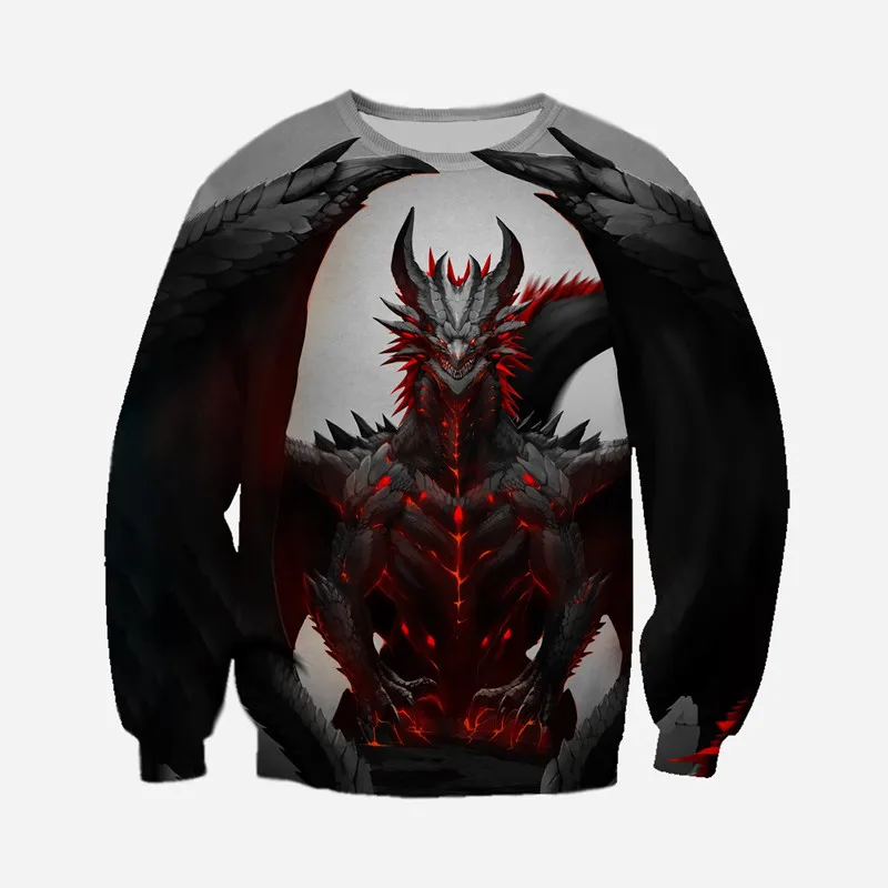 

3D printing powerful dragon zipper shirt fashion casual Street hip hop Sweatshirt Hoodie---DDD