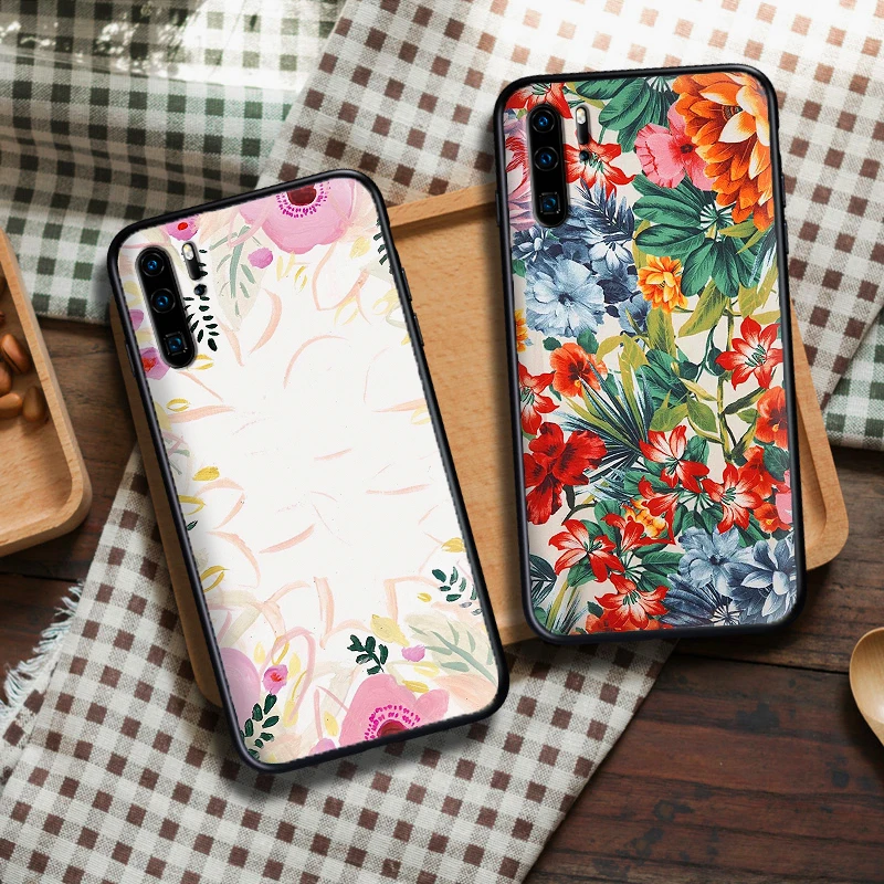 Роза обои для huawei Y6 Y7 2018 Y9 Prime 2019 Коврики 10 20 Pro Nova2 3 4 Lite Nova 2i 3i 5i Мягкий силиконовый