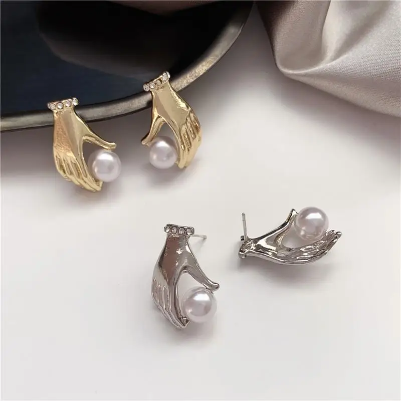 Металлические геометрические креативные перламутровые Стразы металлические