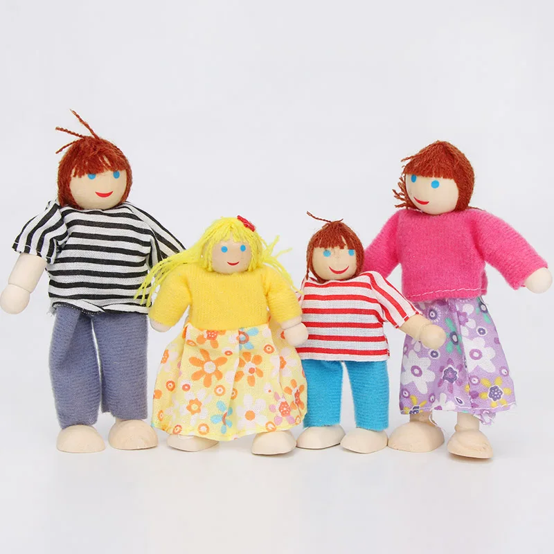 Деревянная кукла семейная мебель люди деревянные куклы детские игрушки крентэнд