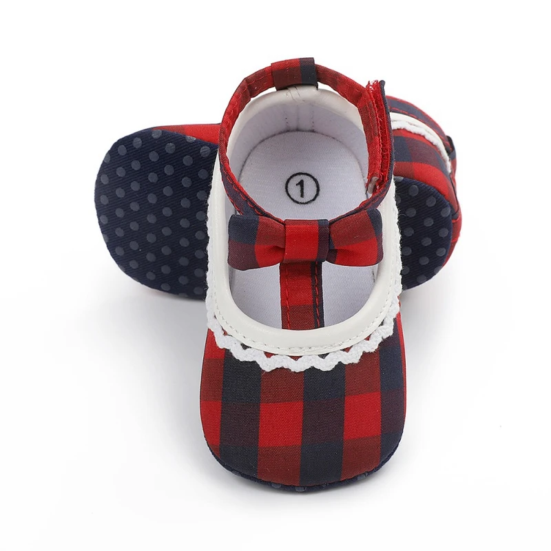Zapatos c&aacute;lidos para beb&eacute;s, calzado de primavera y oto&ntilde;o, a cuadros, para primeros pasos-1