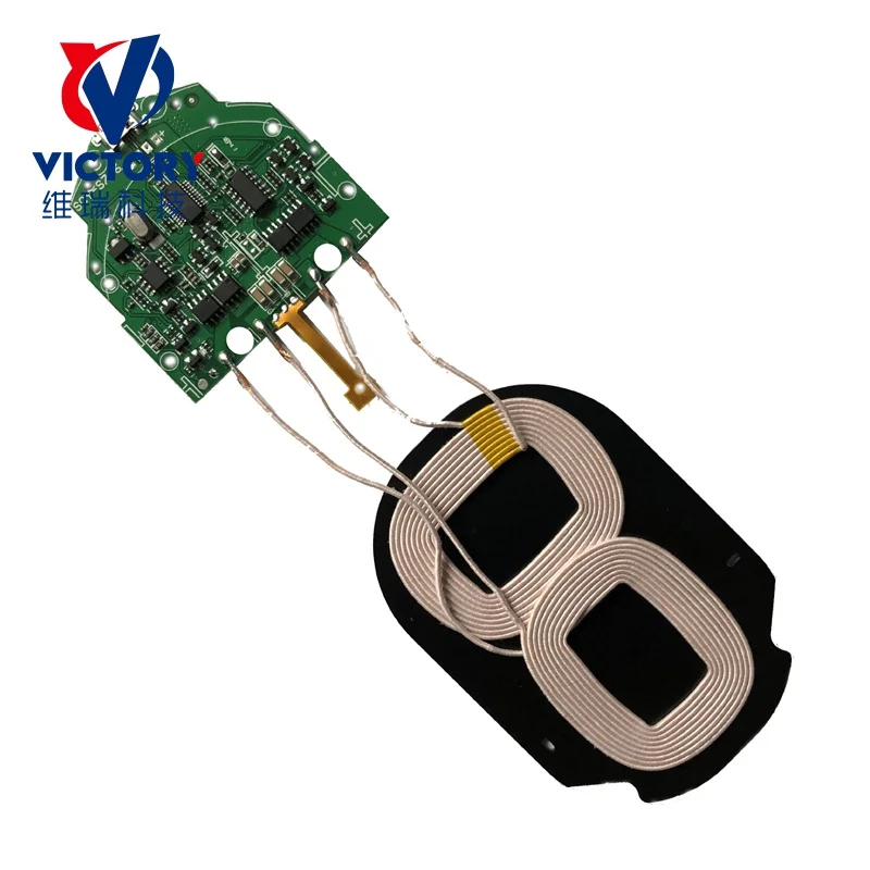 

Dual Coil Fast Wireless Charger Transmitter Module PCBA Board + 2 Coils Universal