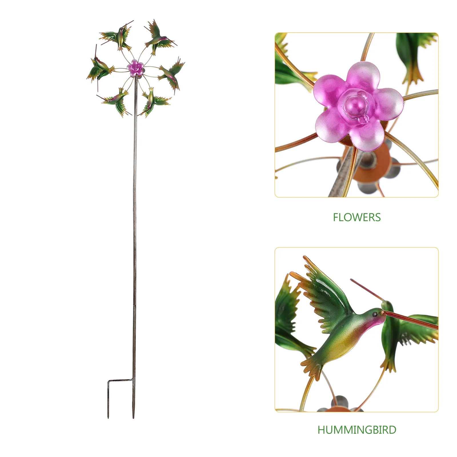 

1 Set Wind Spinner Swivel Patio Outdoor Decoration Garden Stake Ornament Pinwheel