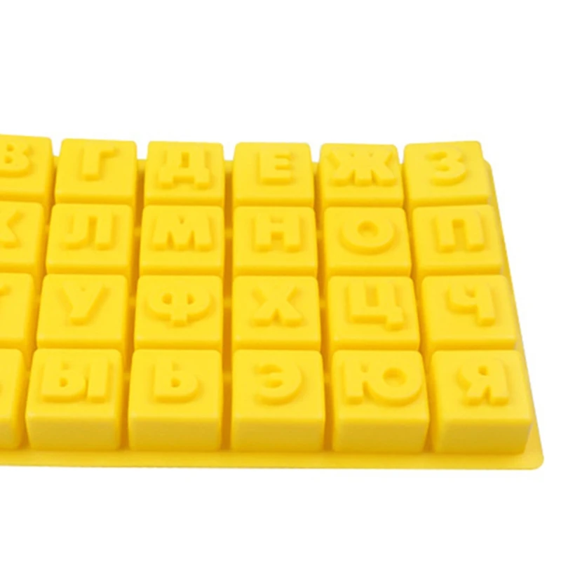 13MA русский алфавит/силиконовая форма буквы &quotсделай сам&quot леденец Пудинг Форма