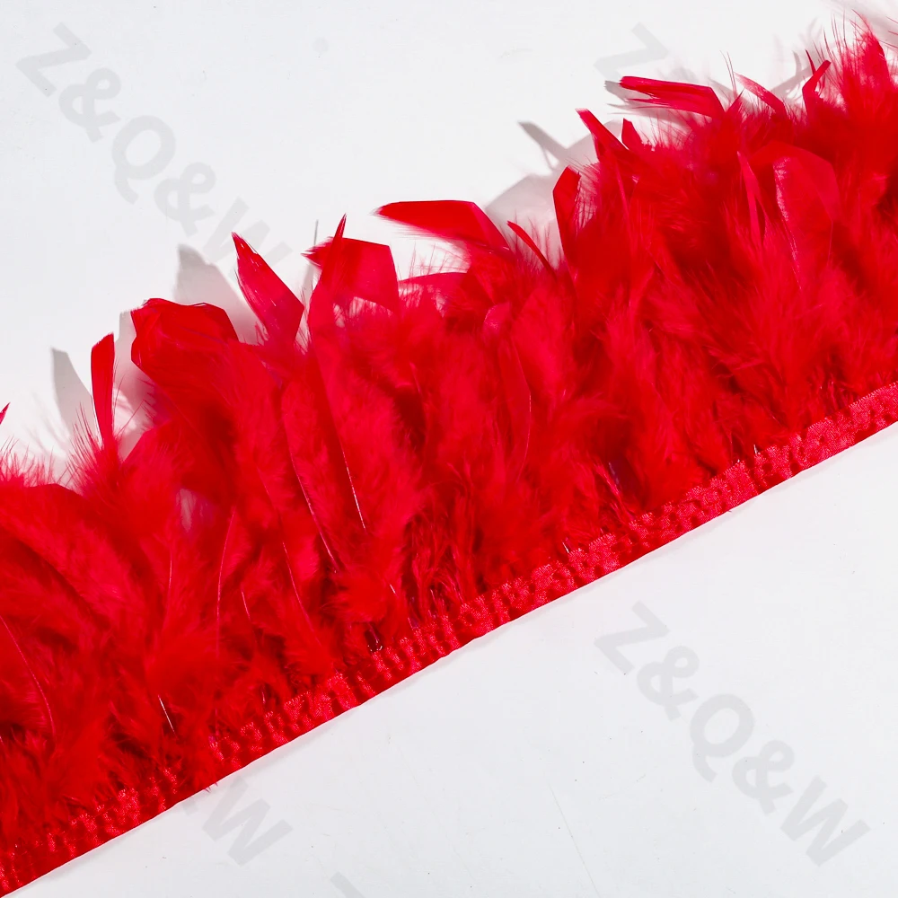 Новый стиль 10-15 см (4-6 дюймов) перья индейки окрашенные в большой красный для