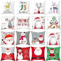 christmas cushion cover red pillowcase sofa cushion pillow cases seat car home decor pillow cover christmas decoration for home
