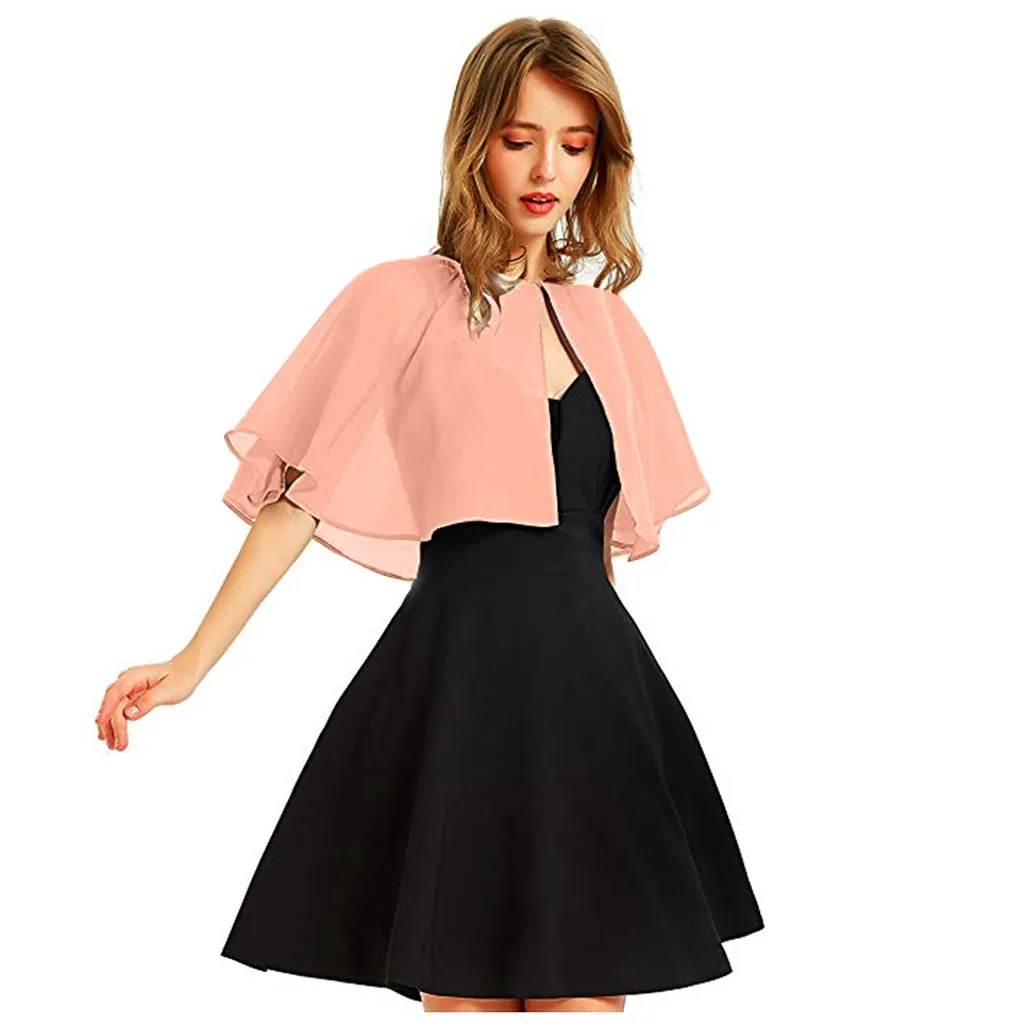 Женская накидка на свадьбу мягкая шифоновая болеро для вечернего платья