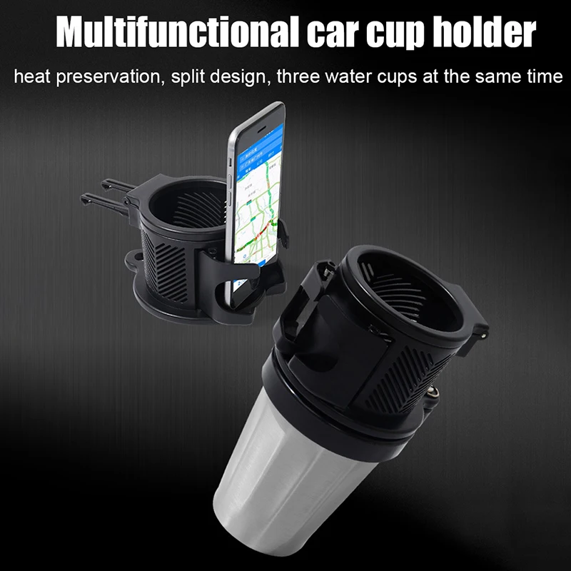 car cup holder with phone holder multifunctional rotating organizer cup bottle organizer for drinks coffee du55 free global shipping