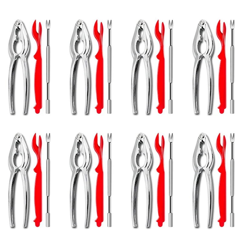 

24 шт. инструменты для морепродуктов, набор крекеров для крабов, вилок для орехов, кухонный нож для моллюсков, Лобстер, нож, аксессуары