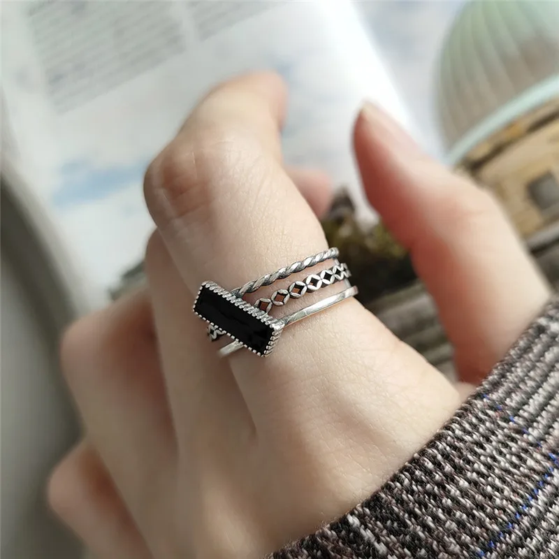 Женское вечернее эмалированное кольцо INZATT минималистское из серебра 925 пробы с