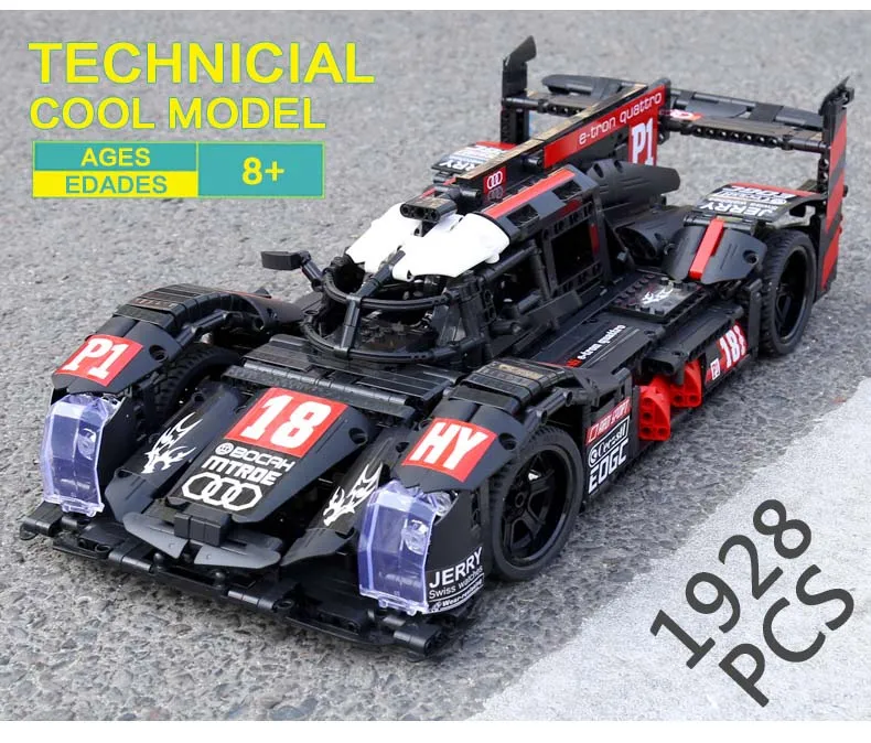 Yeshin Technic машинки черный R18 скоростной двигатель автомобиля набор RC сборки игрушечные модели автомобилей Детские Рождественские подарки строительные блоки кирпичи