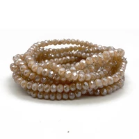 2 3 4 6 8mm light brown crystal faceted round czech glass beads loose spacer beads for jewelry making accessories bracelet diy