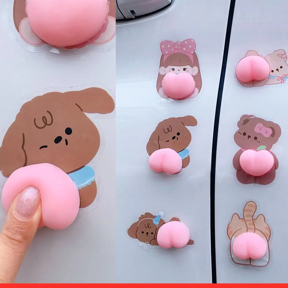 3D мультяшная Автомобильная наклейка силиконовая Противоударная полоса