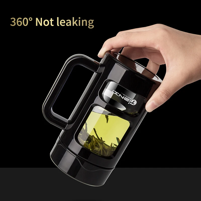 Стакан для чая TIANXI мужчин и женщин Мужская двухслойная стеклянная чашка в