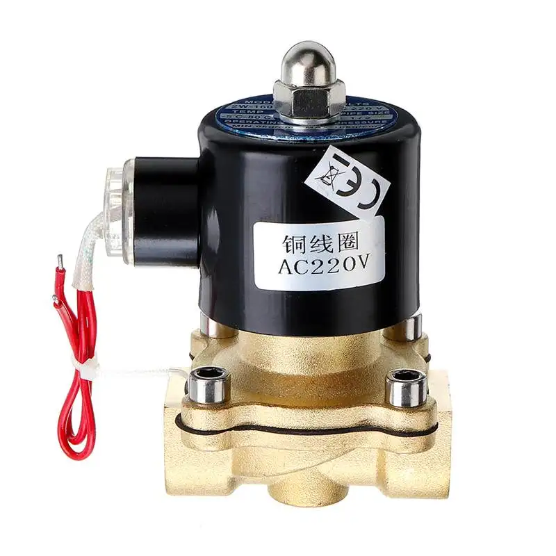 

1Pcs 1/2 3/4 1 Inch 220V Electric Solenoid Valve Pneumatic Valve for Water Air Gas Brass Valve Air Valves