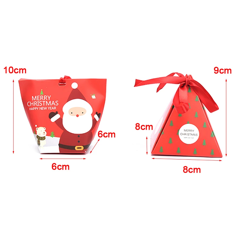 

12Pcs Christmas Packing Gift Bag Sweet Candy Box Xmas Decoration Party Supplies