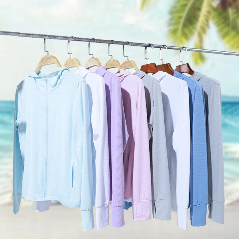 Куртка женская сетчатая быстросохнущая с капюшоном и защитой от солнца | Спорт