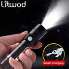 Светодиодный фонарик факел Ultra Bright T6  L2  V6 Super Bright Lamp аккумуляторная 3 Режим ЛИНТЕР Масштабируемые велосипедов света Использование 18650 батарей
