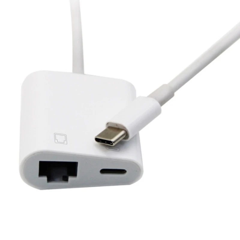 Стабильная сетевая карта передачи PD 60 Вт Type-C к RJ45 Lan Gigabit интернет-разъем адаптер