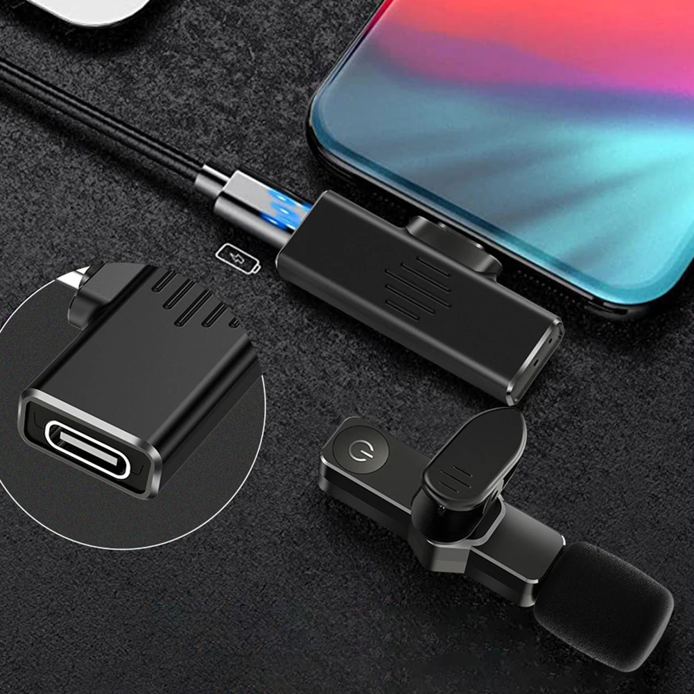 

Wireless Lavalier Microphone Noise Reduction Bluetooth-compatible Audio USB C Mini Rechargeable
