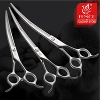 fenice 6 577 5 inch pet dogs gromming scissors curved shears up down pet hair cutting scissors tools