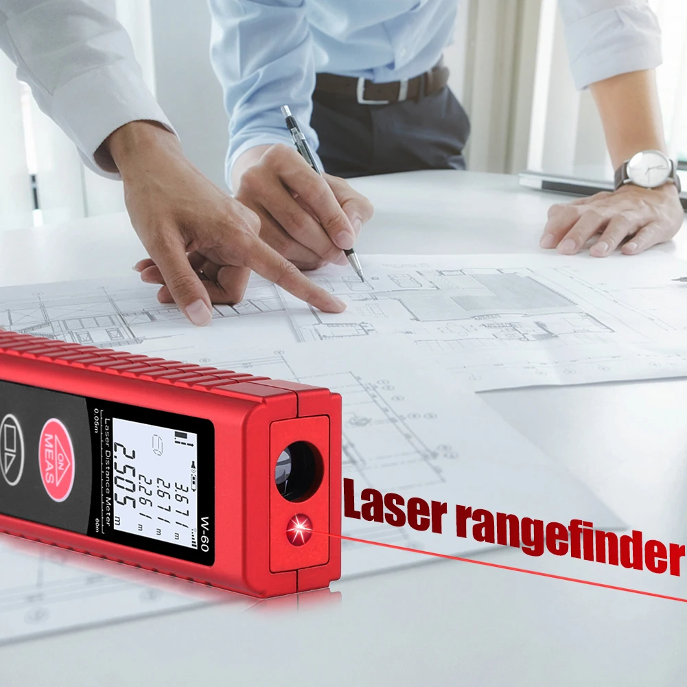 

Classic Practical W-40 W-60 W-80 Laser Distance Meter Durable Multi-functional Mini Handheld Digital Laser Tape Measure
