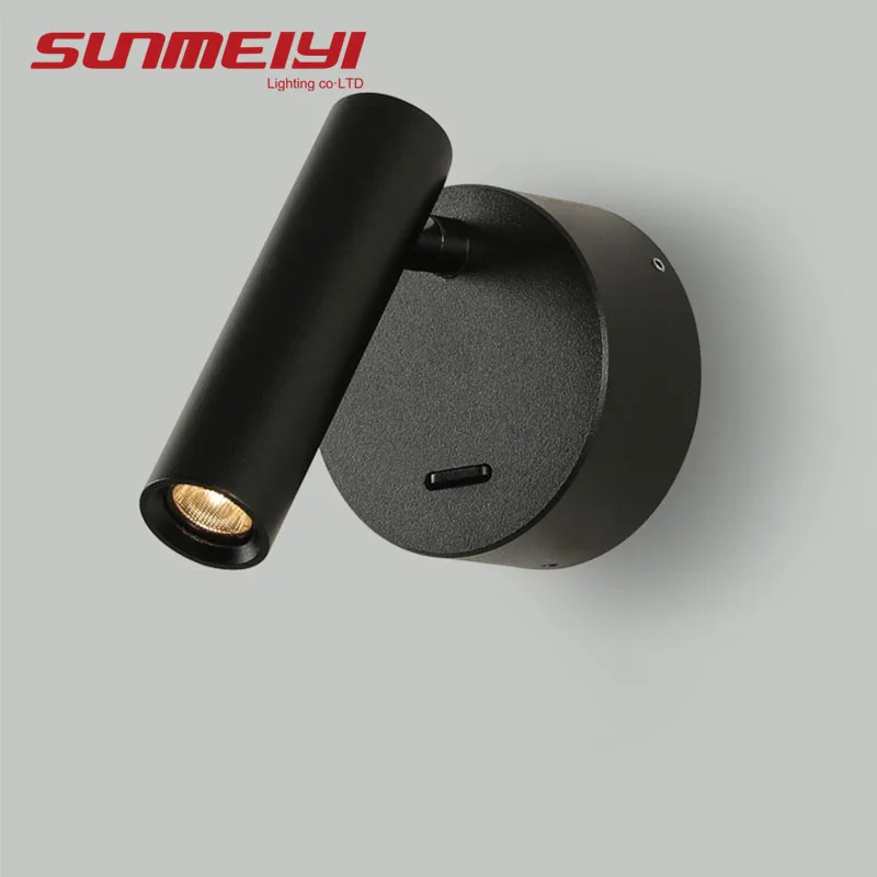 Светодиодный настенный светильник 3 Вт с регулируемым углом настенная лампа в