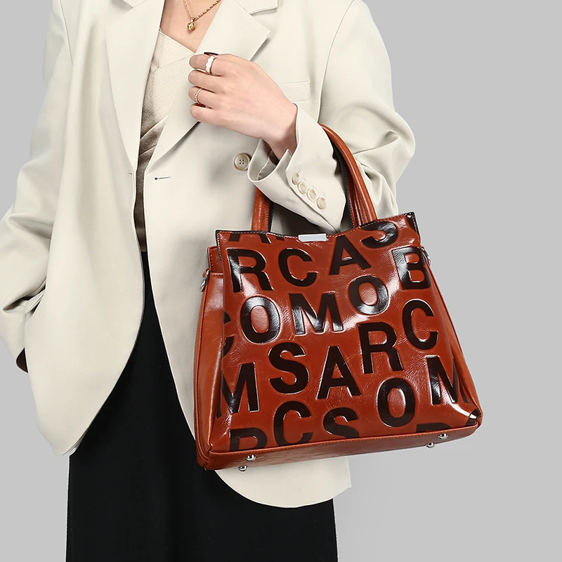 

Vintage Women's Leather Bags Fashion Brand Messenger Bag Designer Shoulder Bag 2021 Women's Handbag Large Women's Purse