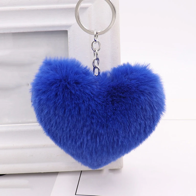 Милое кольцо для ключей из искусственного меха кролика Рекс пушистая цепочка в