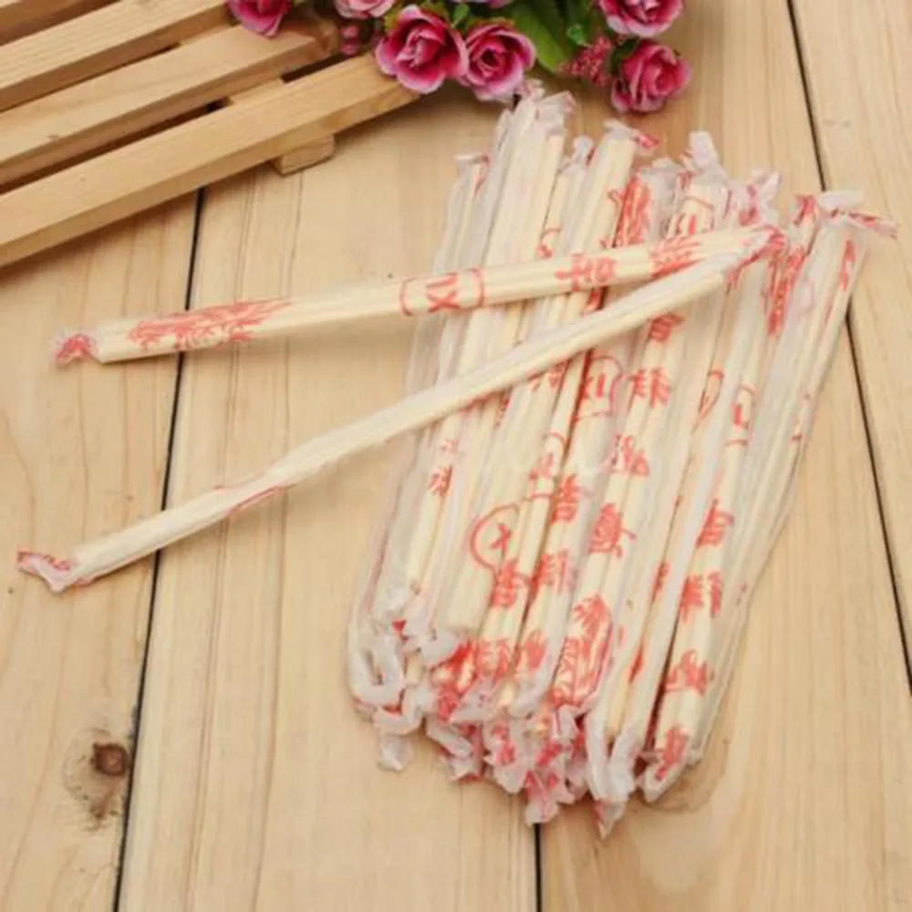 

40Pairs/Bag New Chinese Disposable Bamboo Chopsticks Wooden Chopsticks Individually Wrapped Wholesale