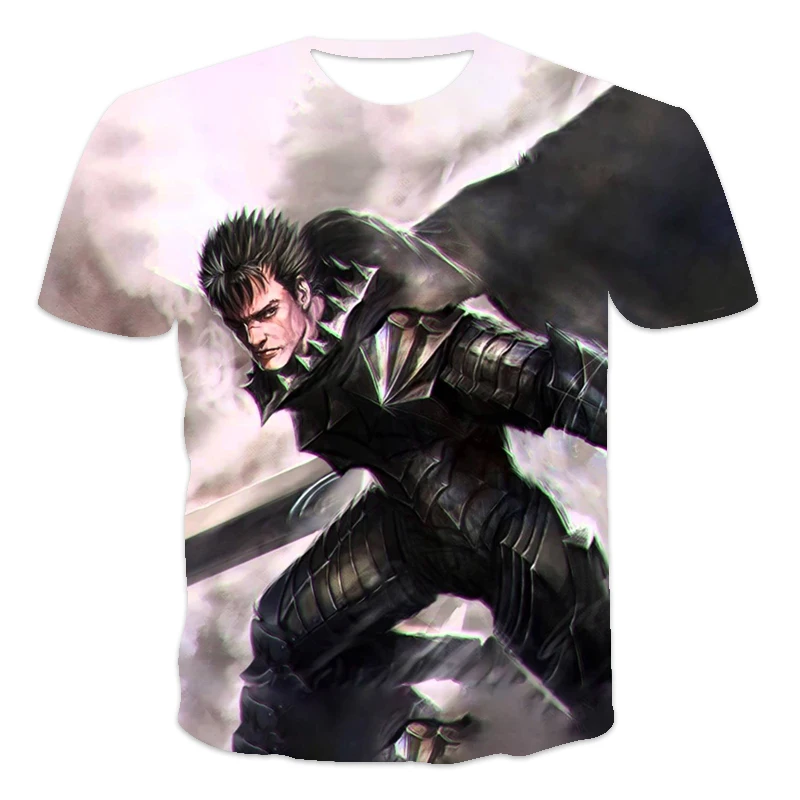 

Berserk Guts Funny Cartoon 3D T Shirt XXS-6XL Men Manga Swordsman Gatsu Sacrifice Zodd Anime T-shirt Unisex Tshirt Top Tee Male