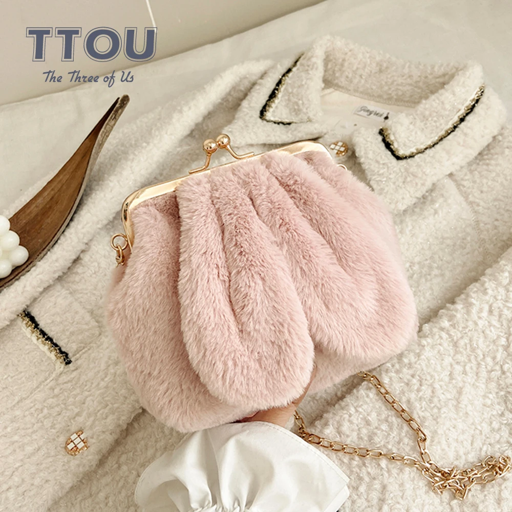 

Новинка 2020, модная зимняя сумка через плечо из искусственного меха для женщин, плюшевые однотонные сумки, женская сумка на плечо, длинная ми...