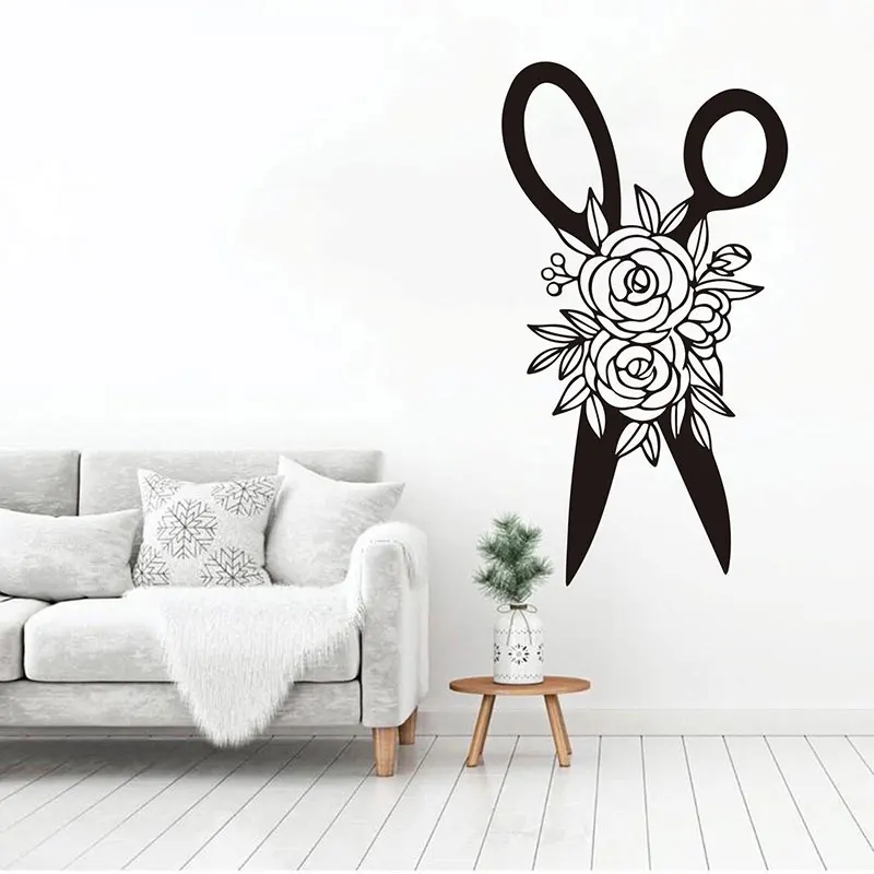 Виниловые Настенные Стикеры для шитья с ножницами 3B51|Наклейки на стену| |