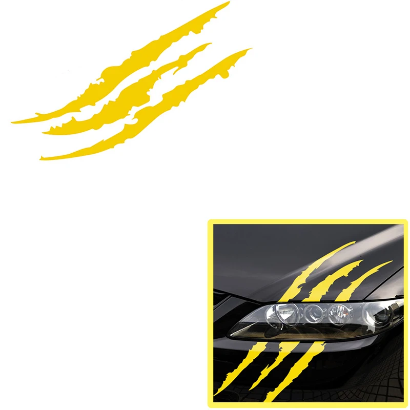 Цельнокроеное платье фар полоска от царапин наклейка 3D автомобиля Стикеры 40 см