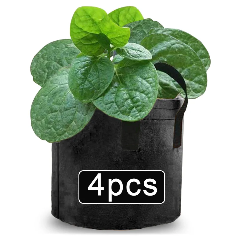 

4PCS/Set Plant Pots Outdoor Vegetable Flower Nursery Pots Planting Strawberry Mushroom Grow Bags Garden Accessories Tool Planter