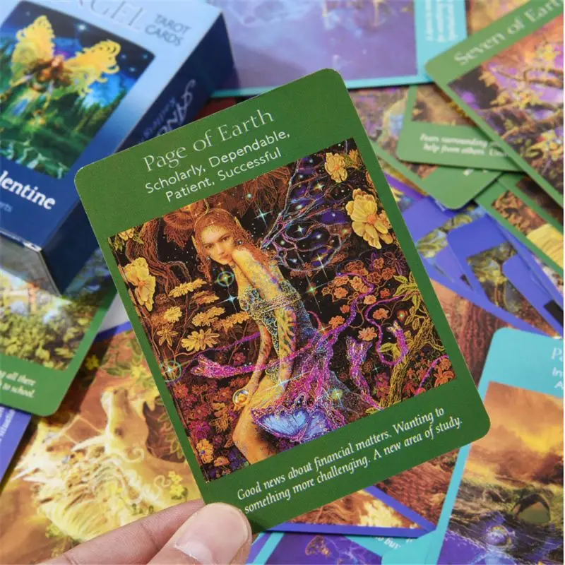 

78pcs Angel Tarot Cards Deck and Guidebook Full English Playing Cards Family Party Board Game