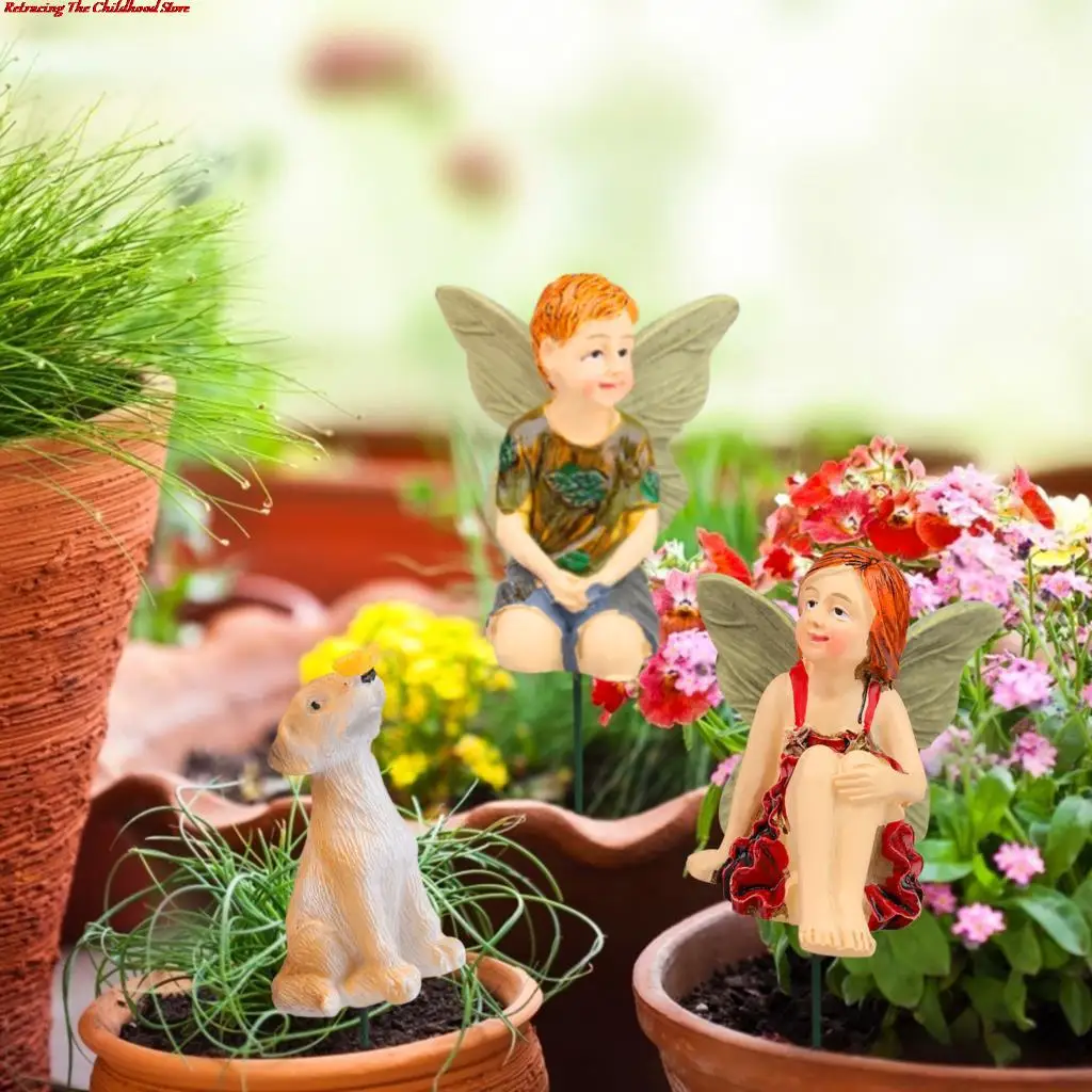 

Мини садовые миниатюрные наборы-садовые наружные Orna men ts Fairy, Men, Dog, Stone, Brig
