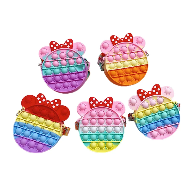 

Disney Cartoon Anime Minnie Stellalou Rainbow Silica Gel Satchel Decompression Toy Can Be A Christmas Gift for Children