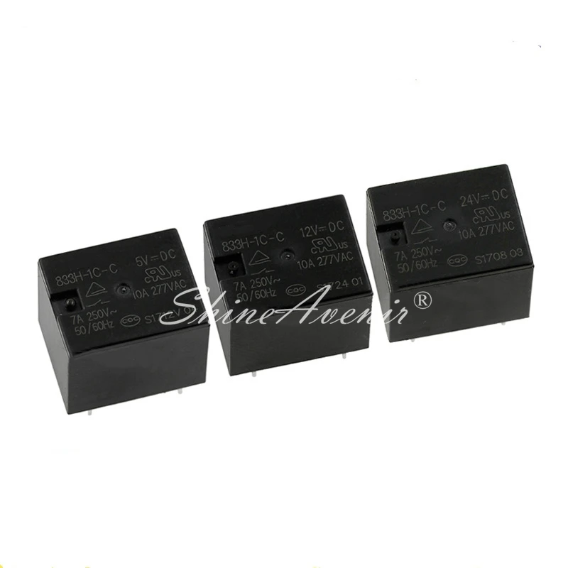 

5pcs/lot Relay 833H-1C-C 5VDC 833H-1C-C 12VDC 833H-1C-C 24VDC 5PIN new original in stock