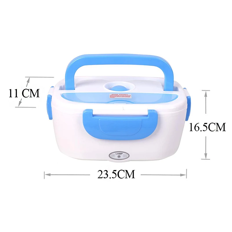 

220V 12V Portable Electric Heating Lunch Box Food-Grade Food Container Food Warmer For Kids 4 Buckles Dinnerware Sets
