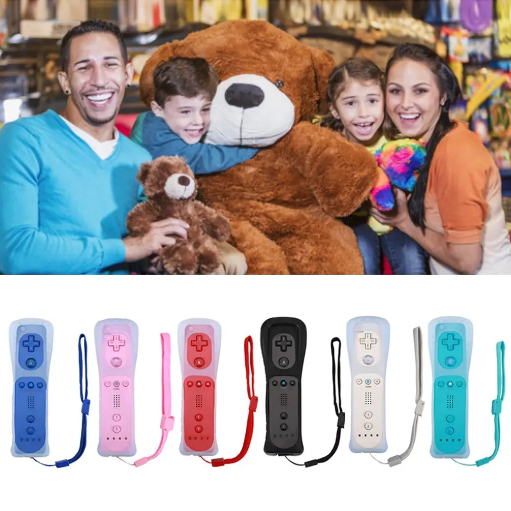 

Wireless Remote Controller for Wii Built-in Motion Plus Gamepad with Silicone Case motion sensor 2018