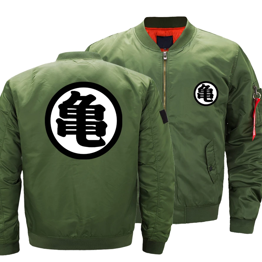 

New Fashion Autumn Winter Anime Z Goku Cartoon Logo Jacket Men Round Collar Baseball Flight Jacket Male Uniform Coat