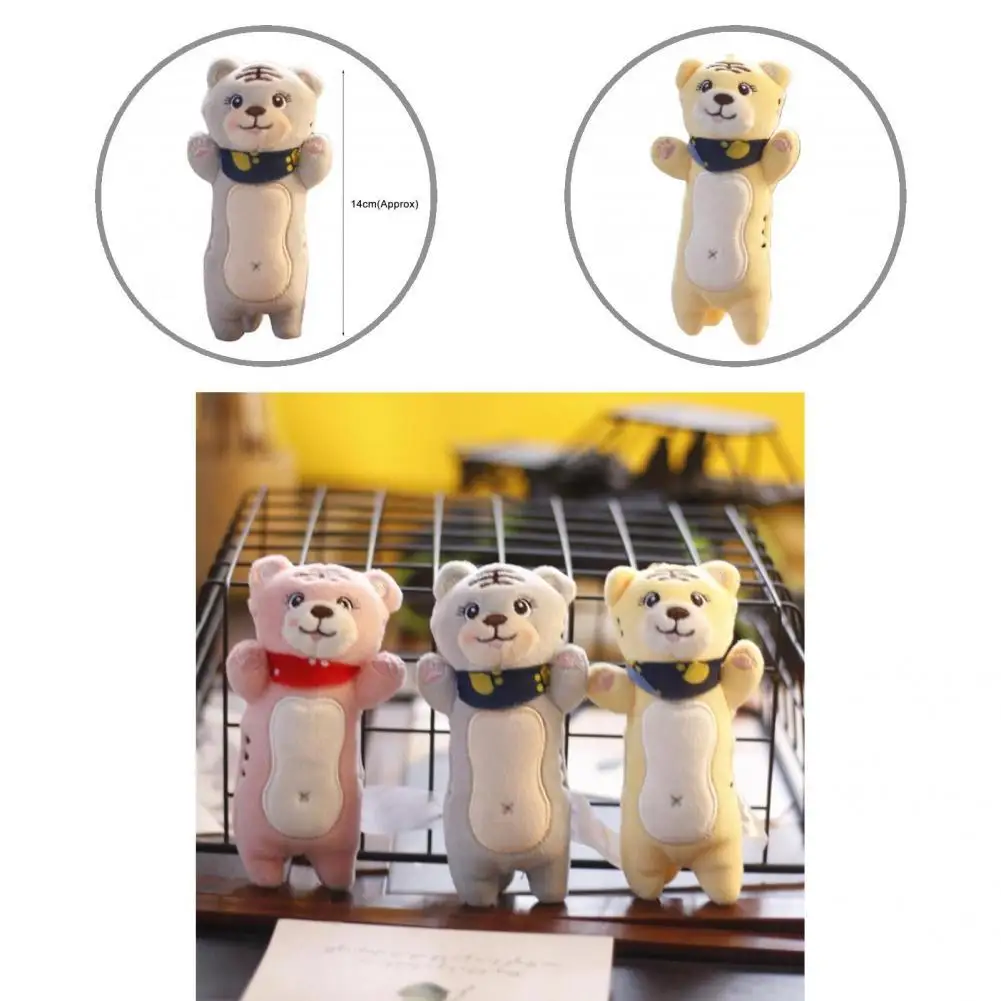 

Plush Tiger Pendant Keyring Cute Mini Size Collectable for Shoulder Bag Stuffed Doll Keychain Tiger Doll Keyring