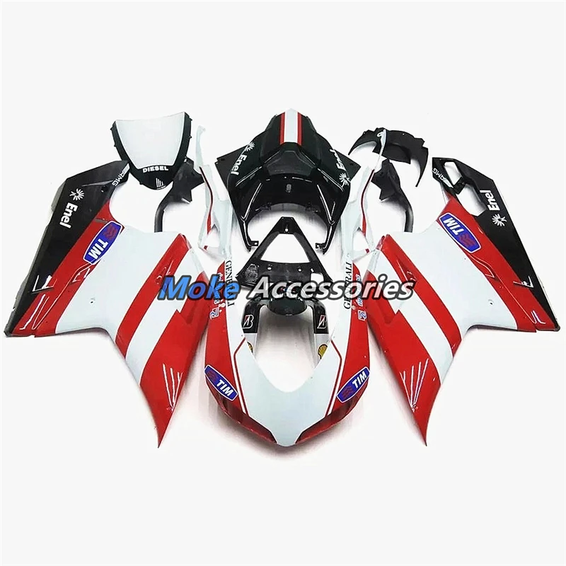 

Motorcycle Fairings Kit Fit For 848 1098 1198 2007-2012 Bodywork Set High Quality ABS Injection Matte Black Red White / 2