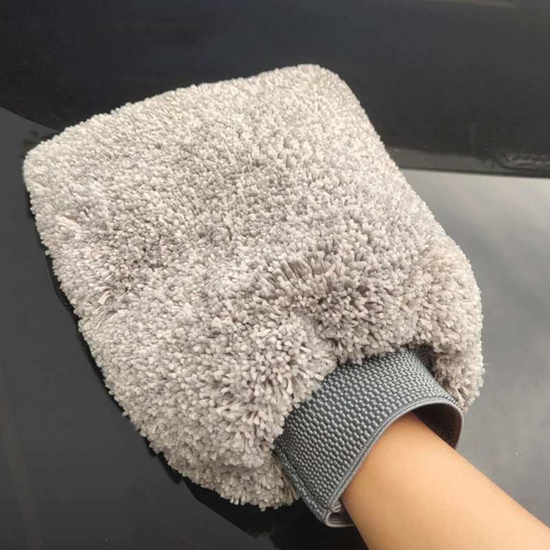 

Car Cleaning Car Wash Mitt Thick Sponge Inside Soft Easy To Dry Auto Detailing
