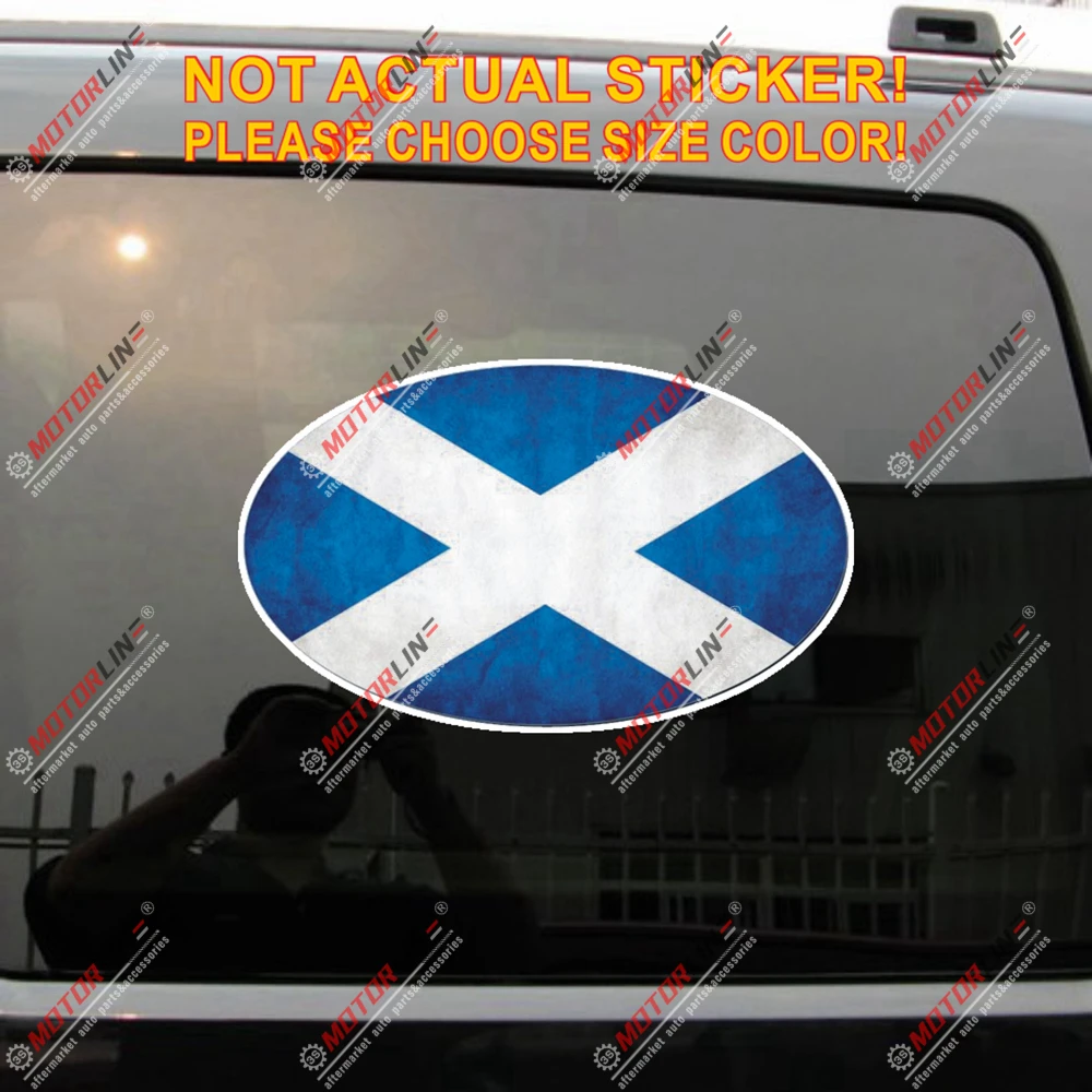 Шотландский шотландский Флаг овальная наклейка автомобильная виниловая